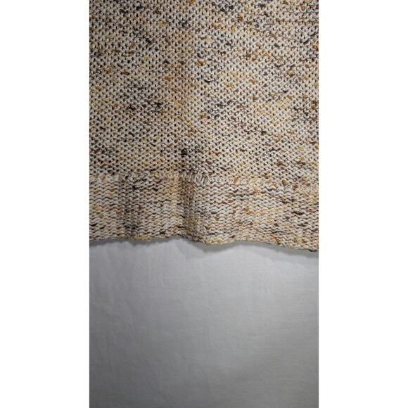BCBG MAXAZRIA Womens Beige Deep V Neck Sweater Size M Marled Beaded Stones Artsy - Picture 4 of 7